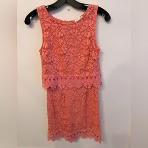 Coral Lace Dress